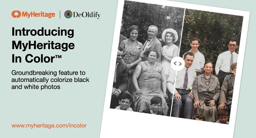 Automatisch zwart-witfoto&#8217;s inkleuren met MyHeritage In Color™